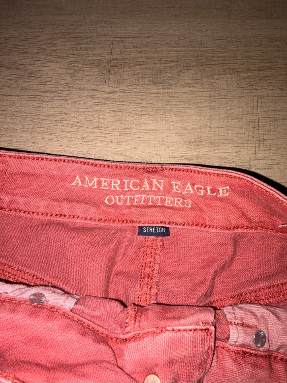 American Eagle Outfitters Coral Lace-Trim Denim Shorts - Picture 4 of 5